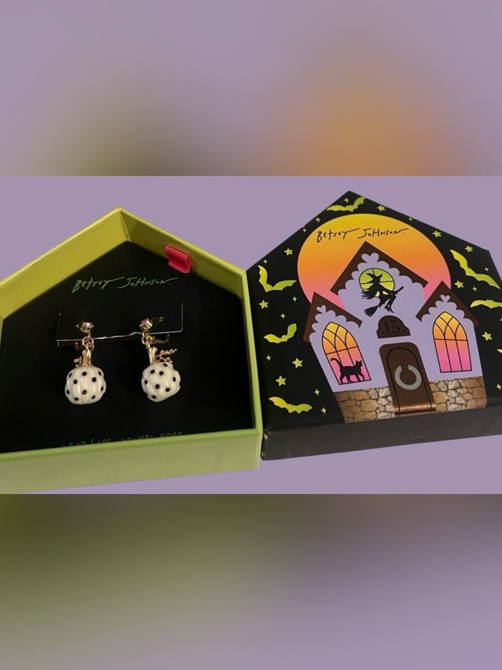 NWT Betsey Johnson Pumpkin Earrings